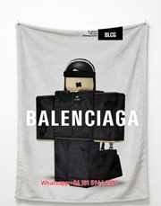 Balenciaga Roblox Figure Print Flannel Throw Blanket BA257